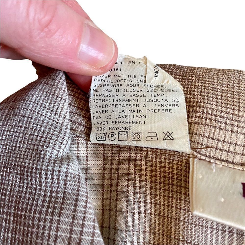 Vintage 90s InWear Brown Checked Jacket - Picture 11 of 11